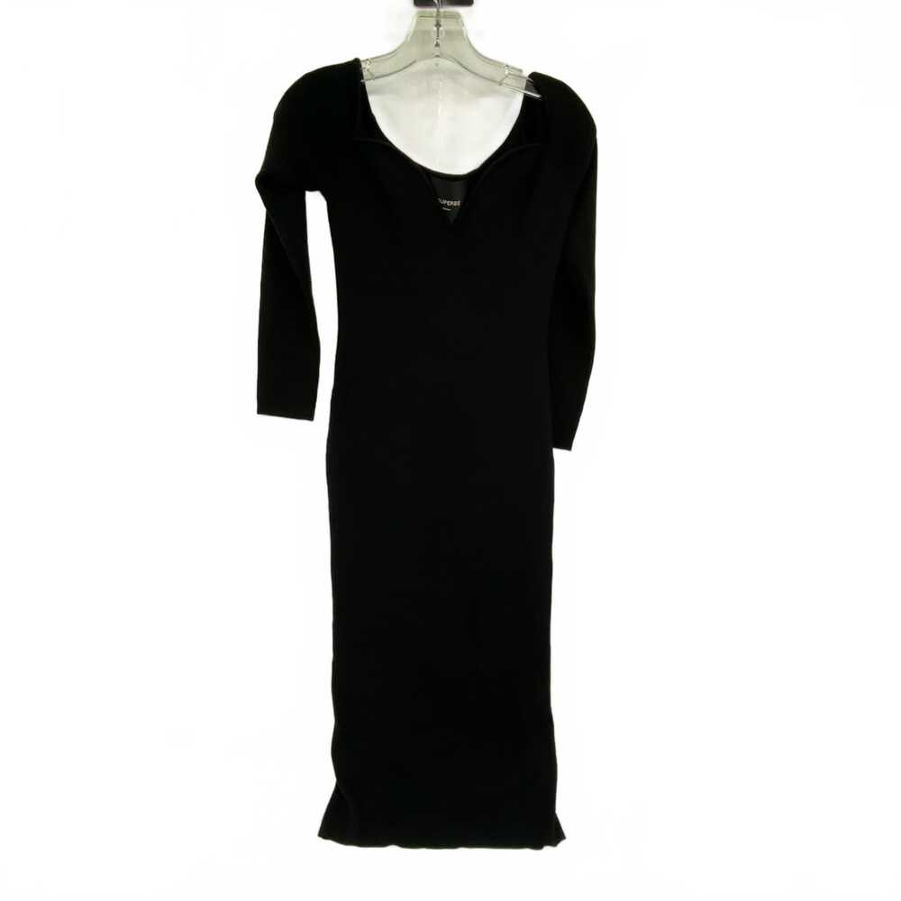 Le Superbe Black Off the Shoulder Sweater Dress | M